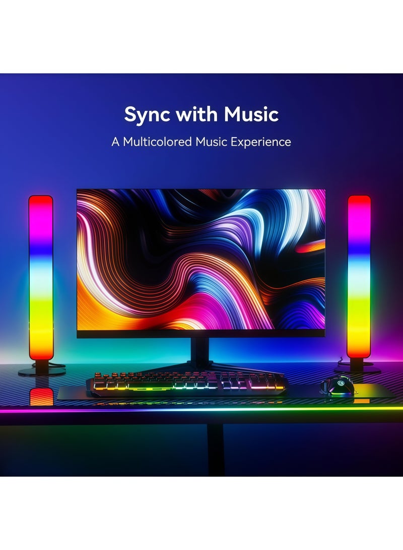 Lurette 2Pack Smart RGB LED Light Strip, 15 Dynamic Modes, Supports Music Synchronization, Color Changing Gaming TV Backlight, 16 Million Colors, Suitable for Bedrooms, TVs, and Gaming Desks (Remote Control and Bluetooth) - Image 2